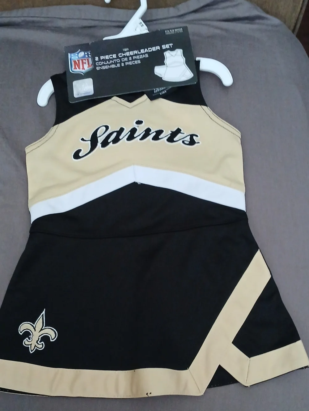 NFL New Orleans Saints Infant 2pc Cheerleader Outfit